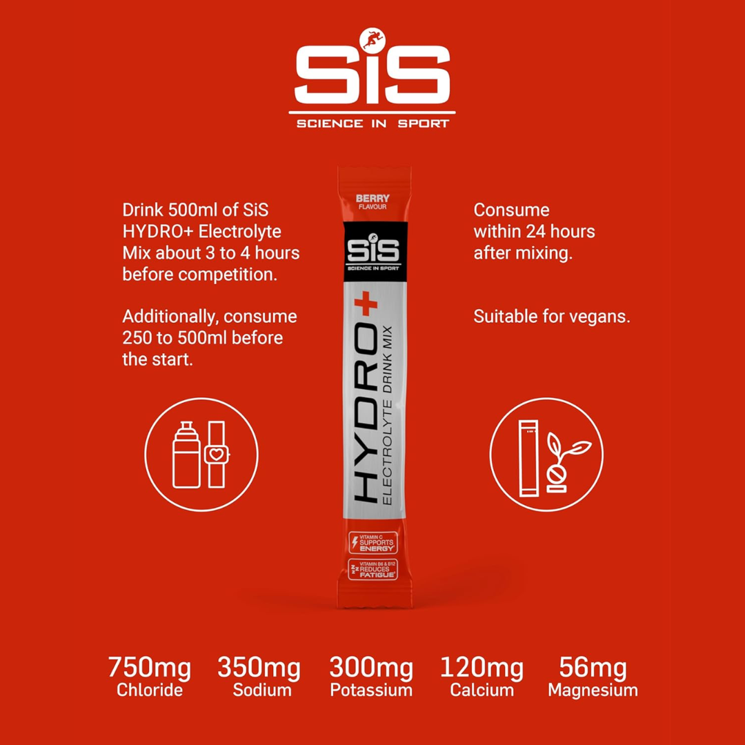 SIS (Science In Sport) Powder Hydro+ 20x4.3g Berry