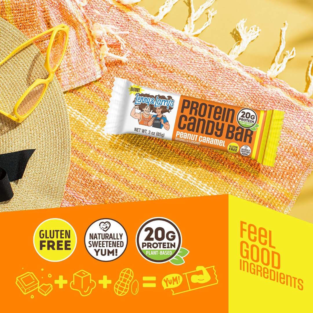 Lenny & Larrys Protein Candy Bar 12x85g Peanut Caramel