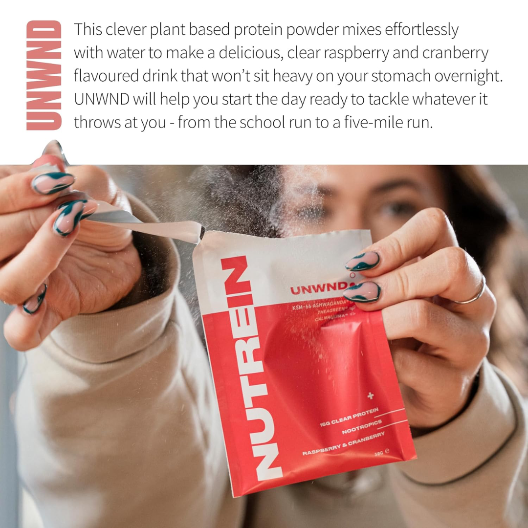 Nutrein UNWND 12x30g Raspberry & Cranberry