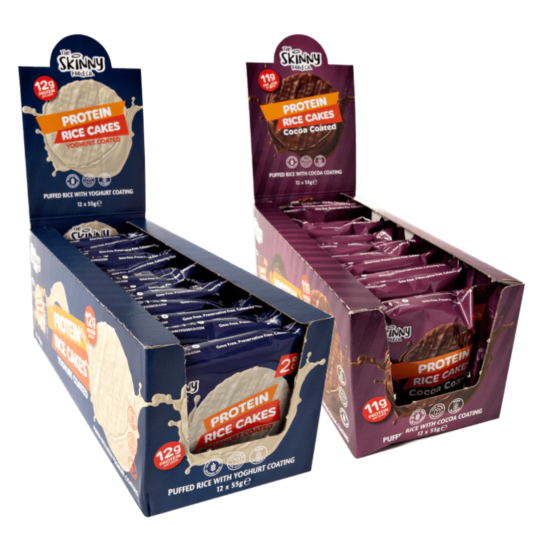 The Skinny Food Co Skinny Rice Cake With High Protein Yoghurt 12x55g White Chocolate