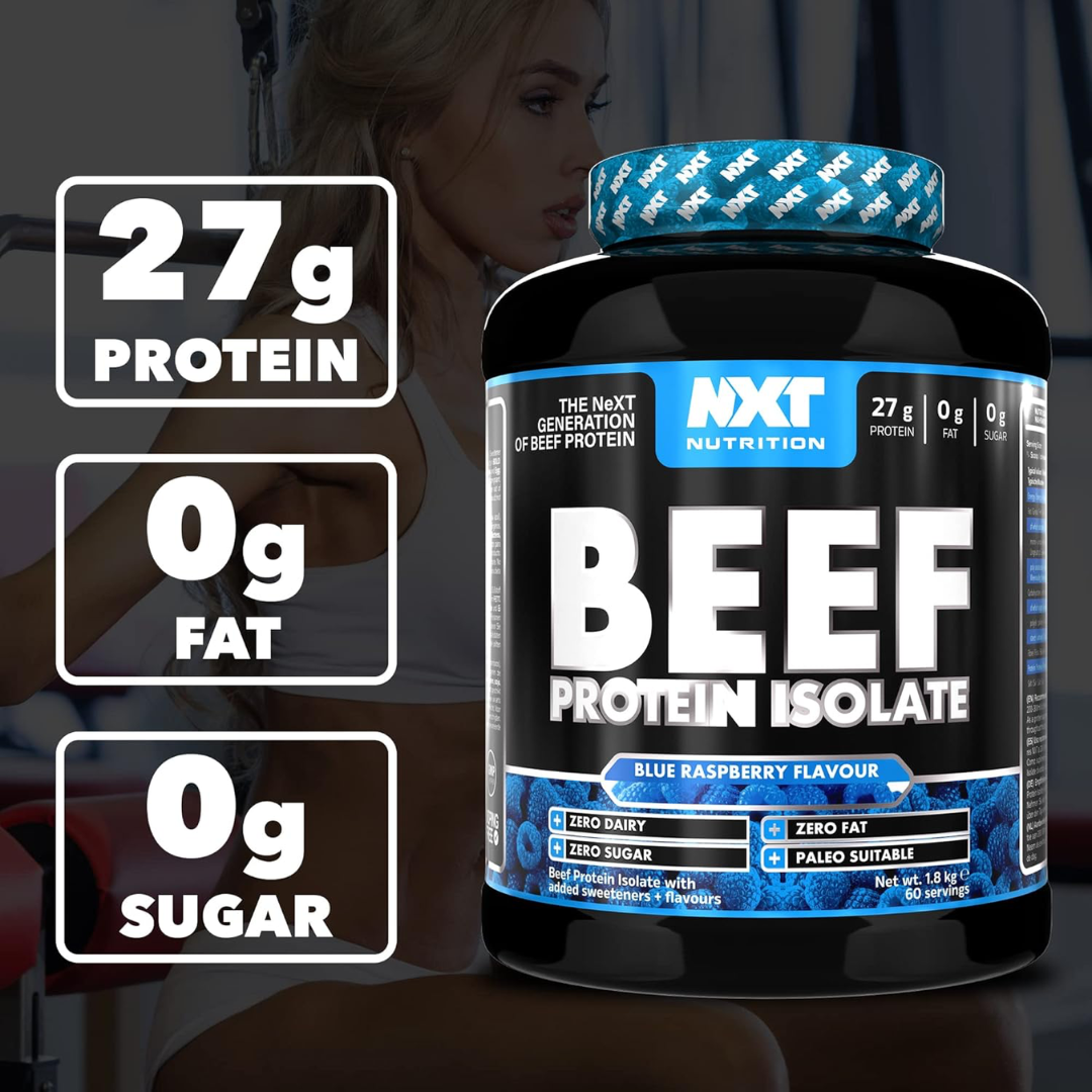 NXT Nutrition Beef Protein Isolate 1.8kg Blue Raspberry