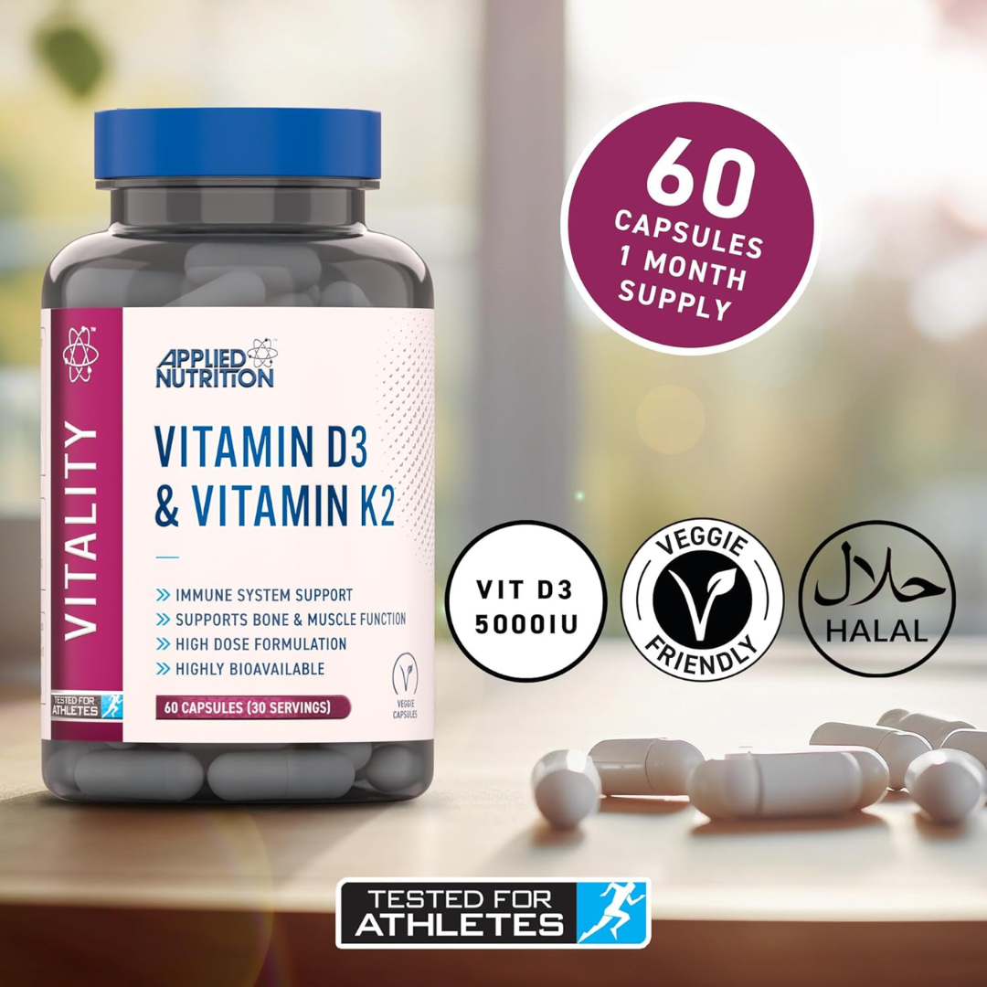 Applied Nutrition VITALITY Vitamin D3 + K2 90 Caps