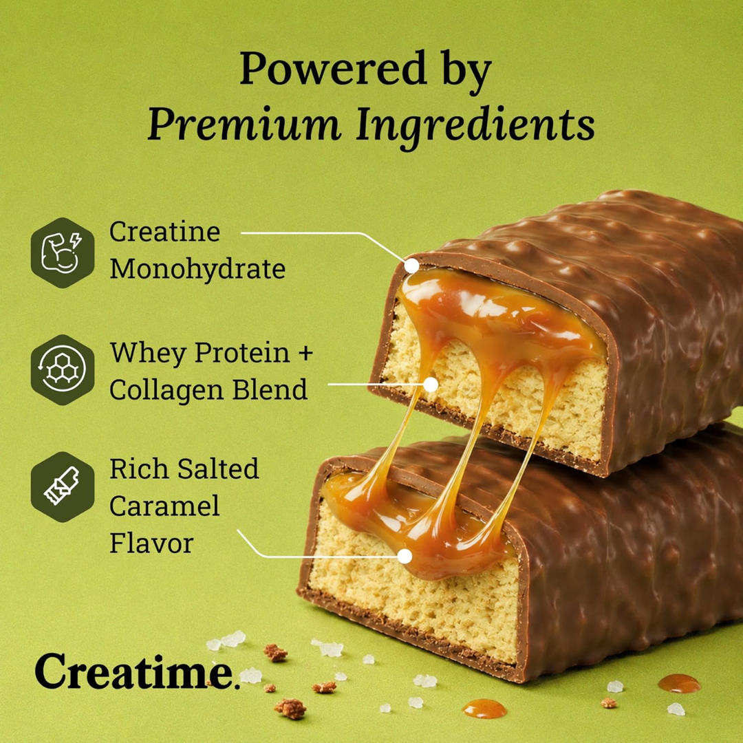 Creatime Creatine Protein Bar 12x50g Salted Caramel