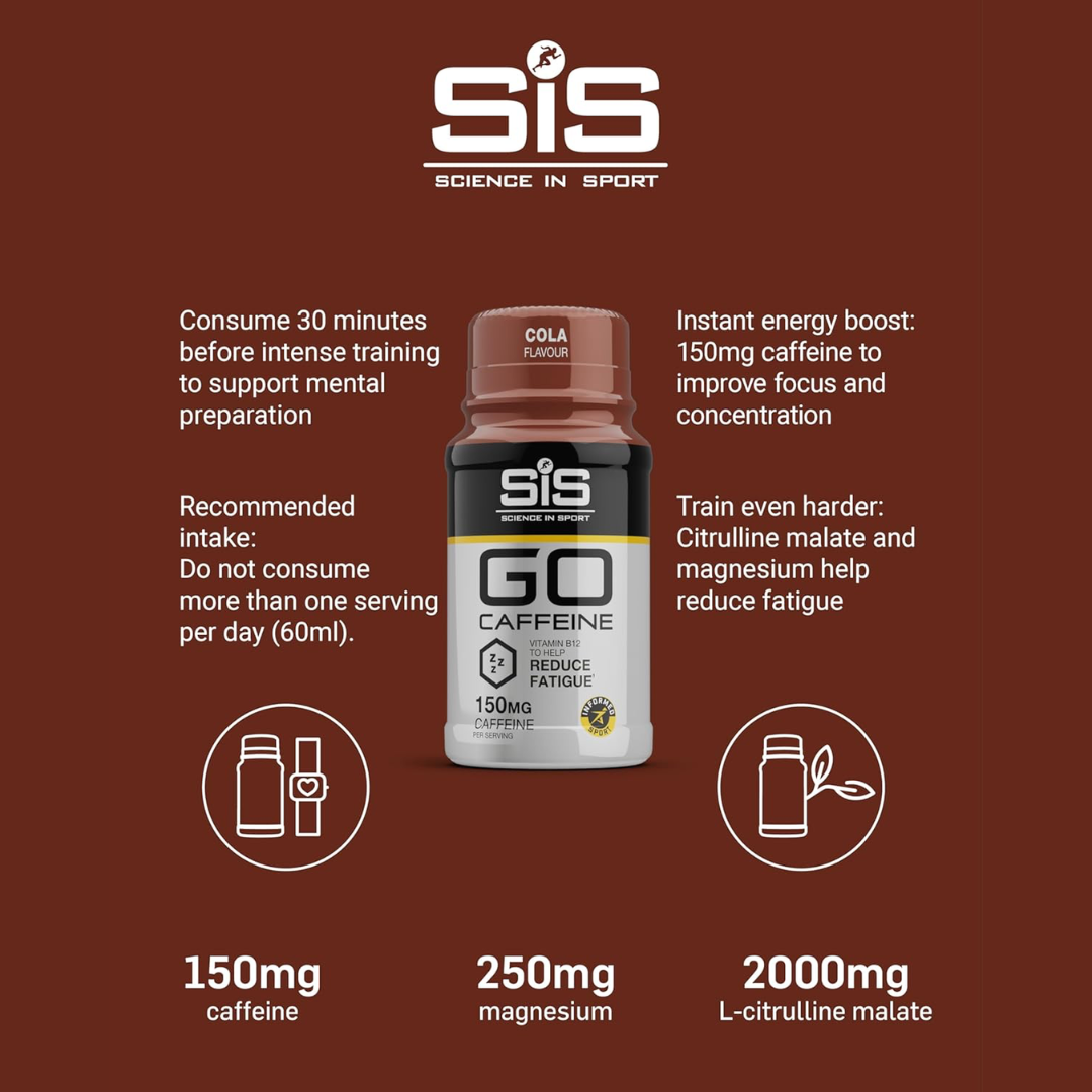 SIS (Science In Sport) Shot Go Caff 12x60ml Cola