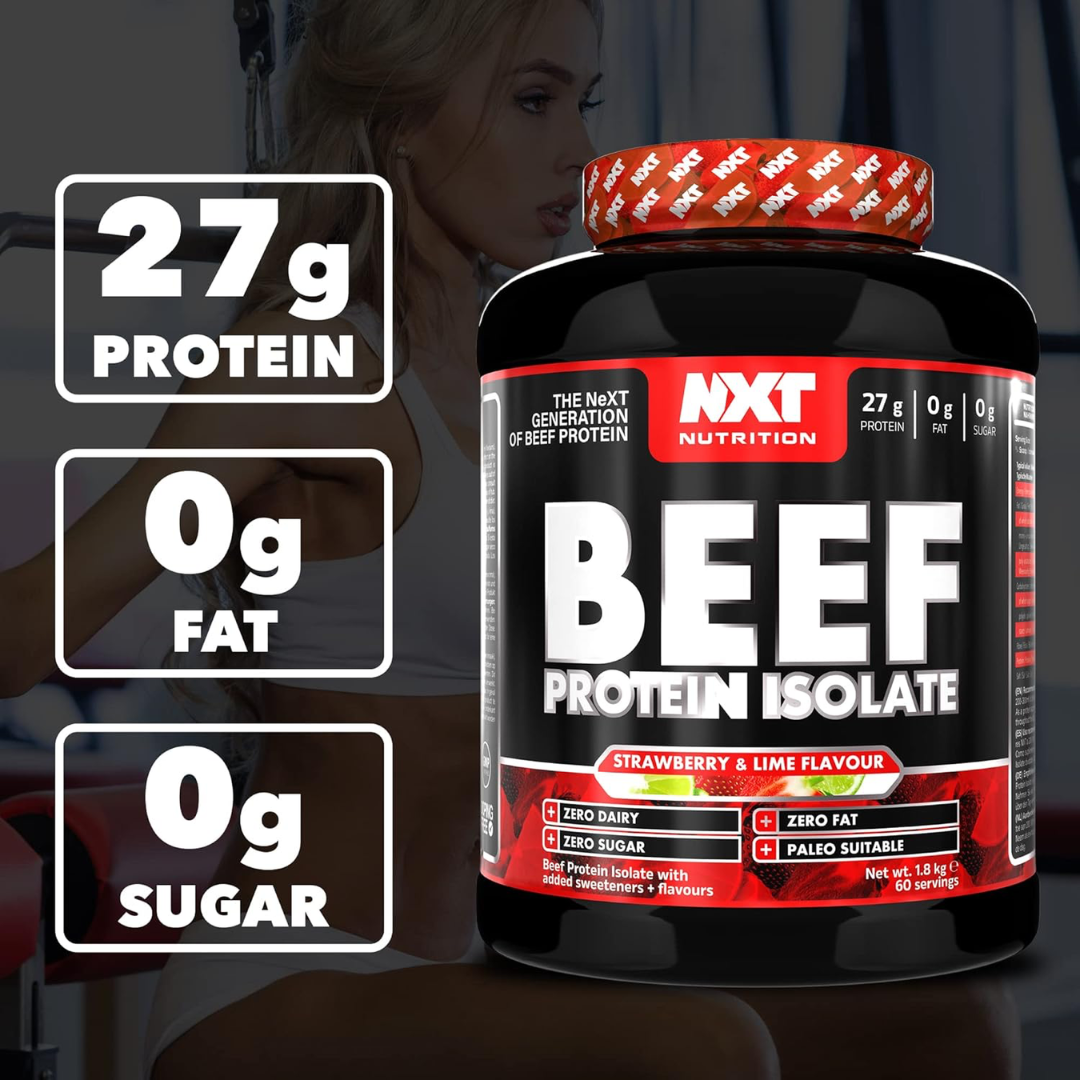 NXT Nutrition Beef Protein Isolate 1.8kg Strawberry Lime Crush