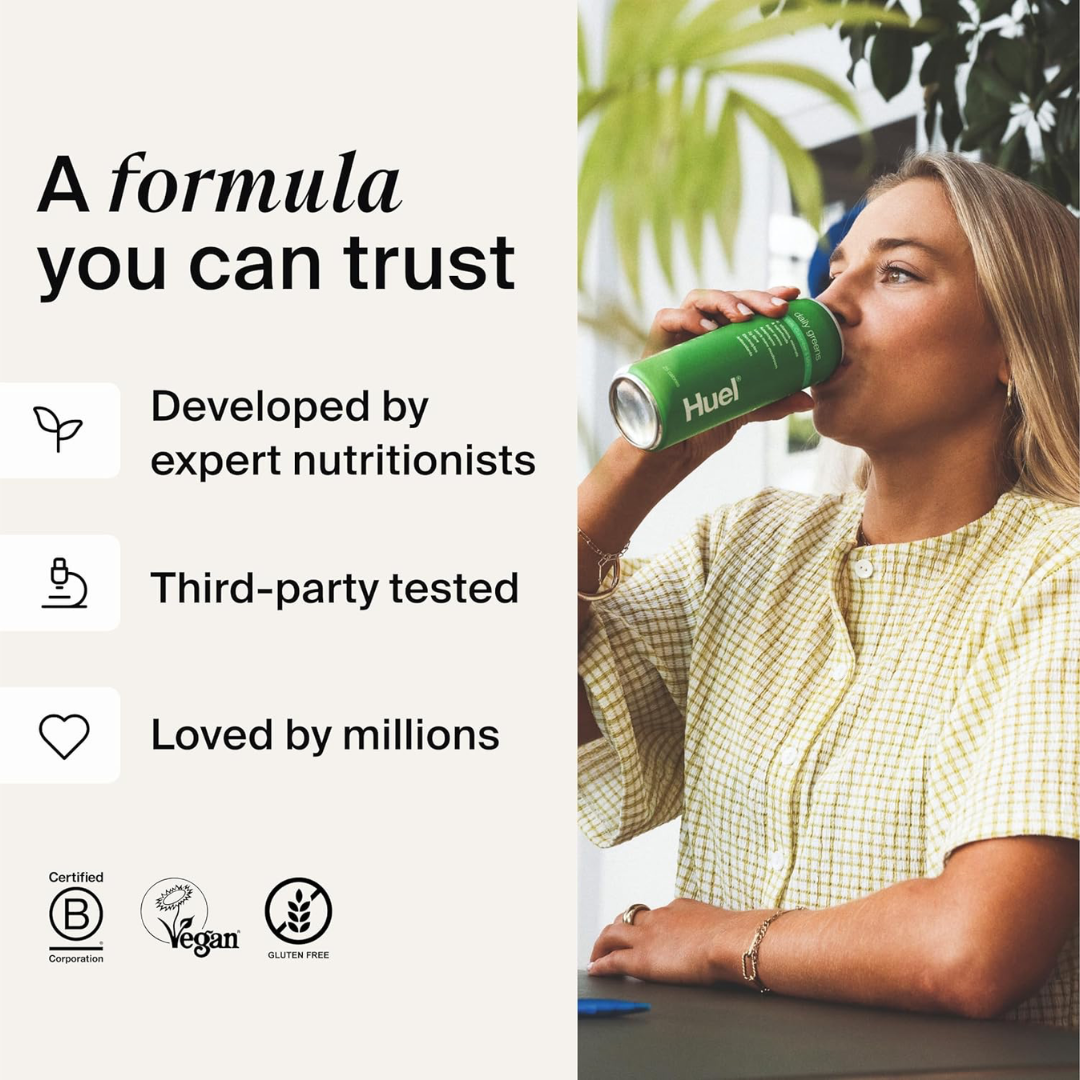 Huel Daily Greens RTD 12x330ml Peach & Hibiscus