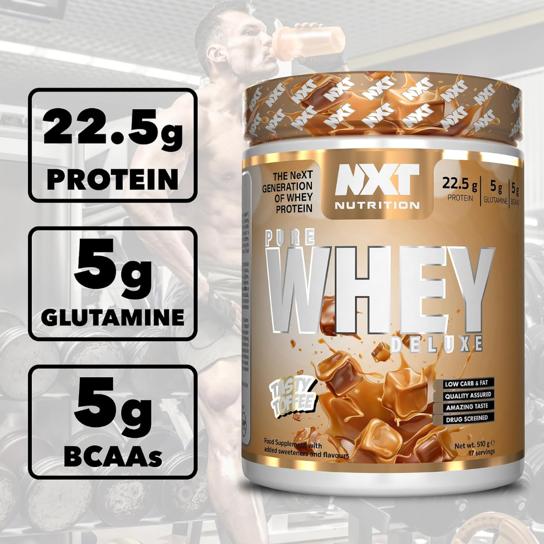 NXT Nutrition Pure Whey Deluxe 510g Tasty Toffee
