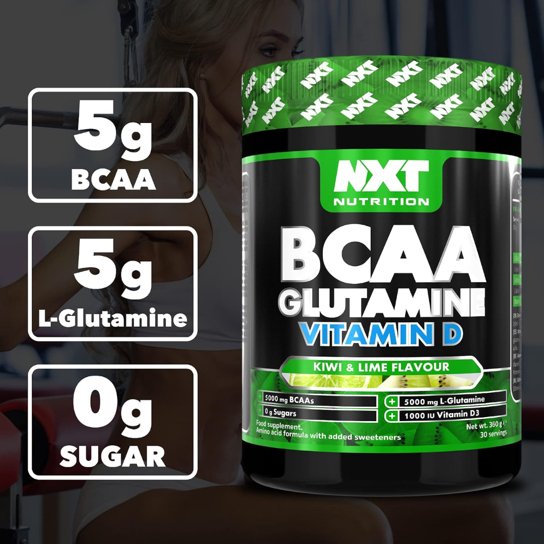 NXT Nutrition BCAA, Glutamine & VIt D 360g Kiwi Lime