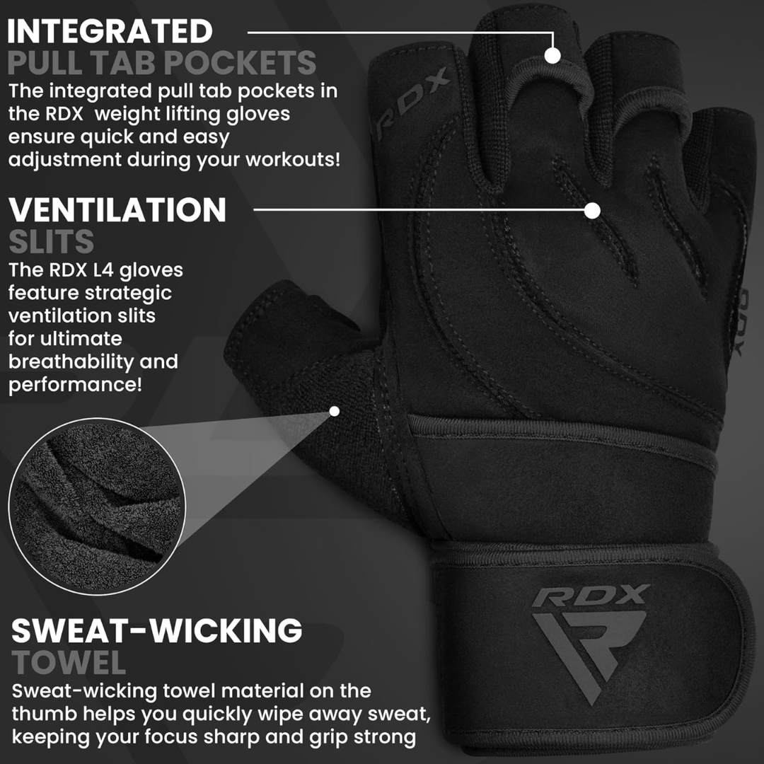 RDX Gym Glove Micro Plus L Black