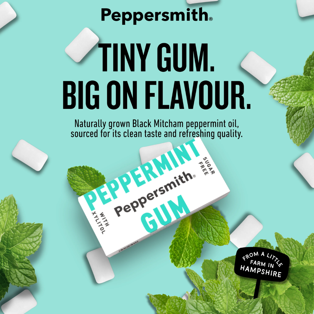 Peppersmith Chewing Gum 12x15g Peppermint