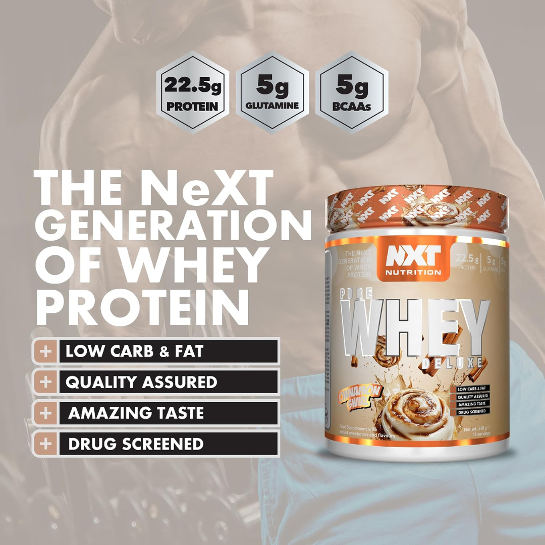 NXT Nutrition Pure Whey Deluxe 510g Cinnamon Swirl