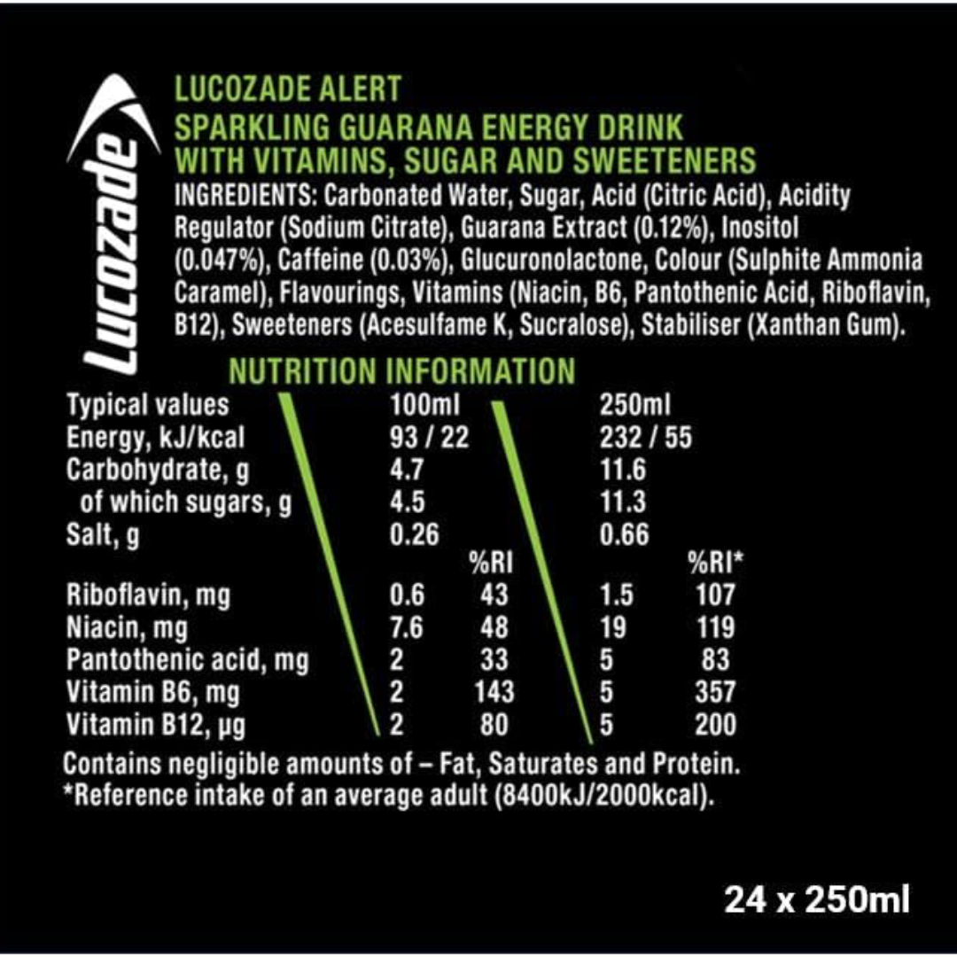 Lucozade Alert 24x250ml Ultimate