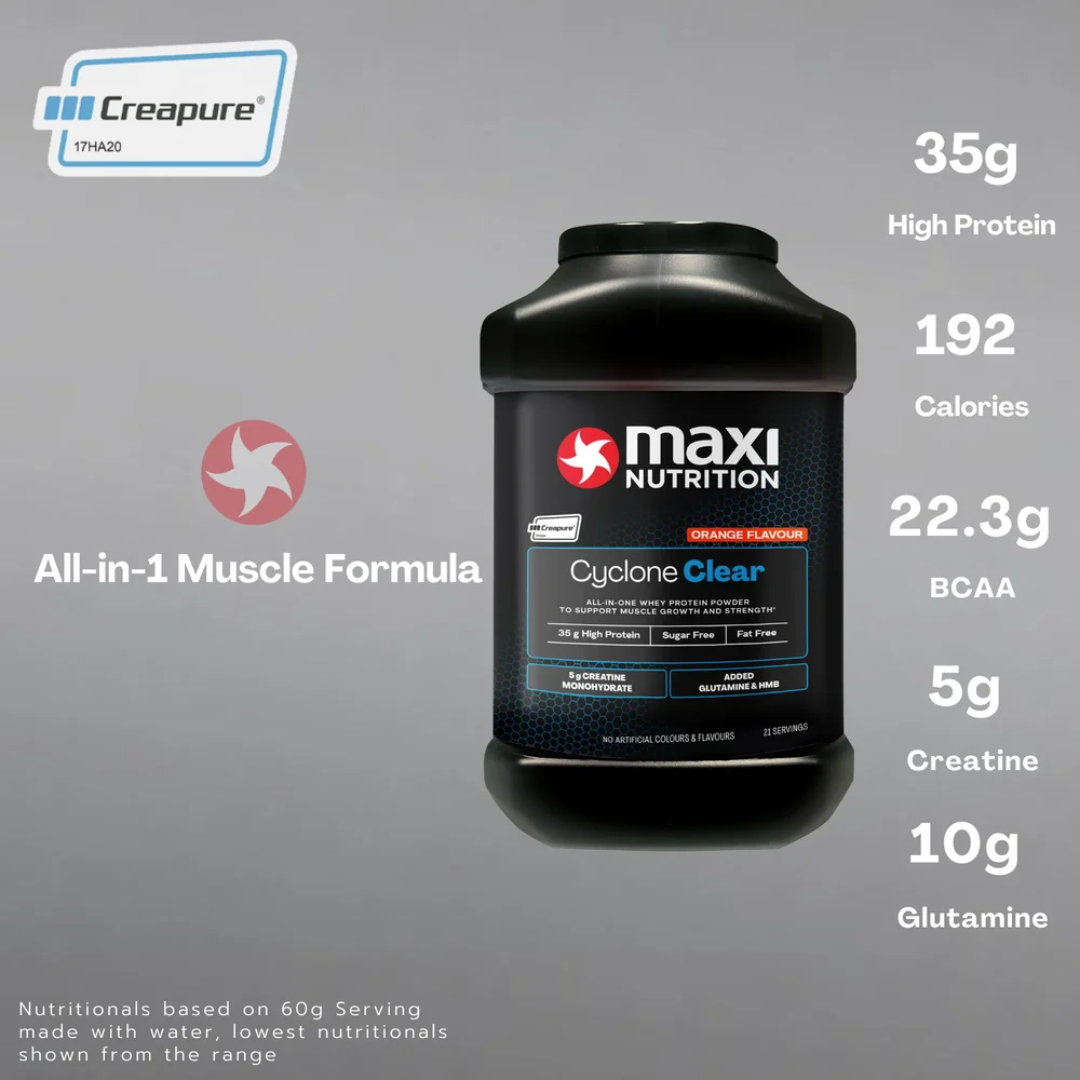 MaxiNutrition Cyclone Clear Powder 1.26kg Orange