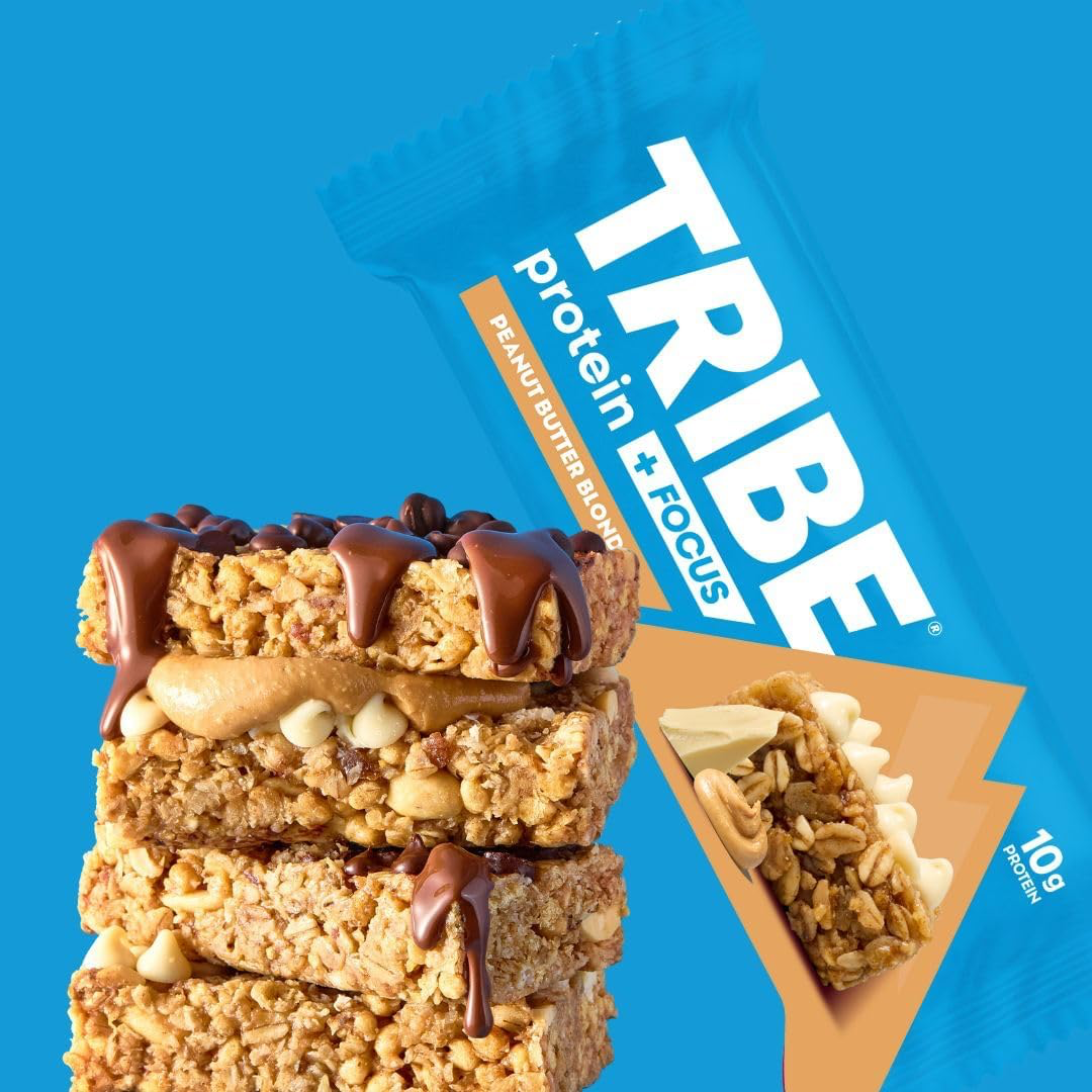 Tribe Protein + Focus Flapjack 12x60g Peanut Butter Blondie