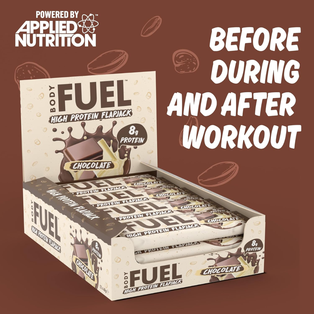 Applied Nutrition Body Fuel High Protein Flapjacks 12x40g Chocolate