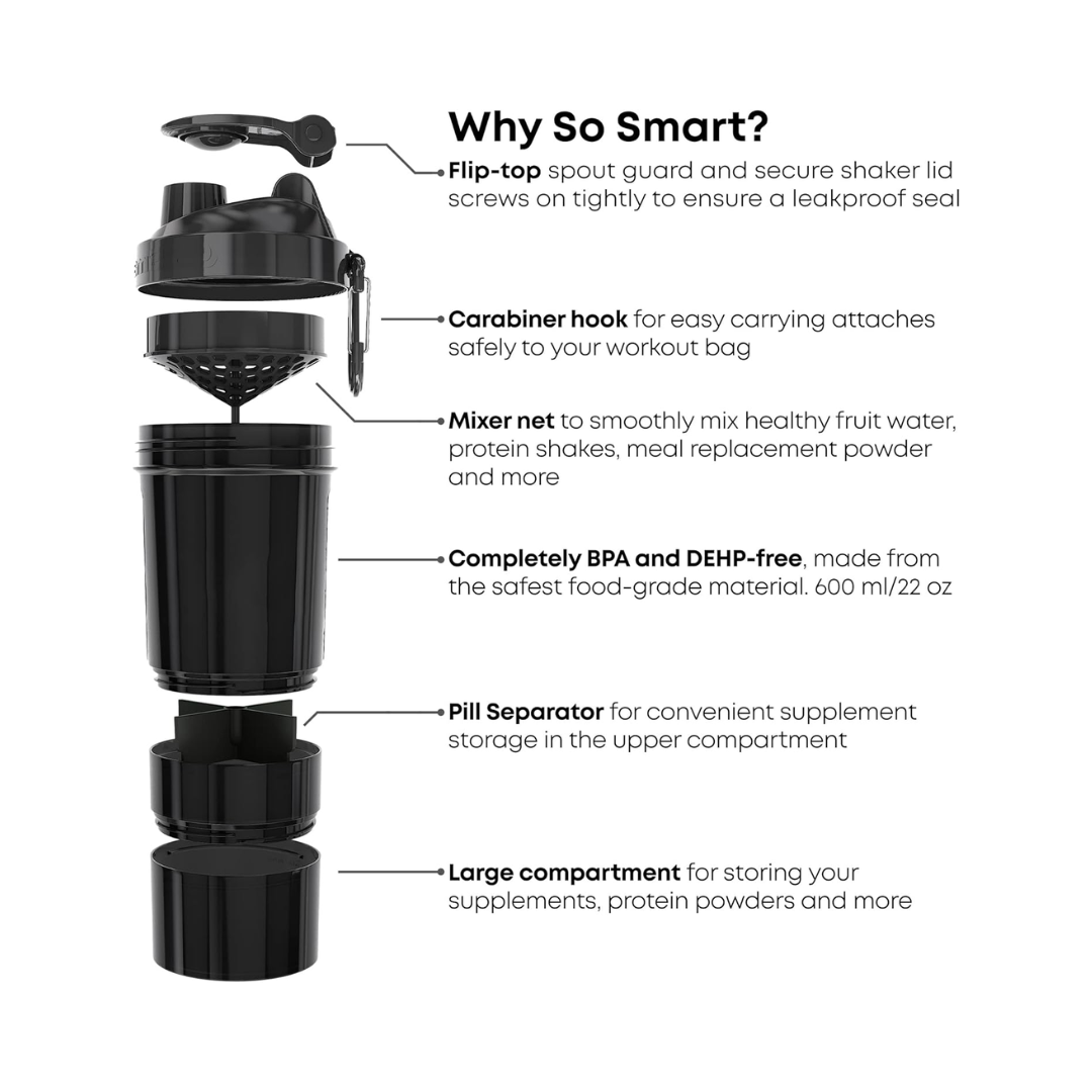 SmartShake O2Go Shaker 600ml Mint Green