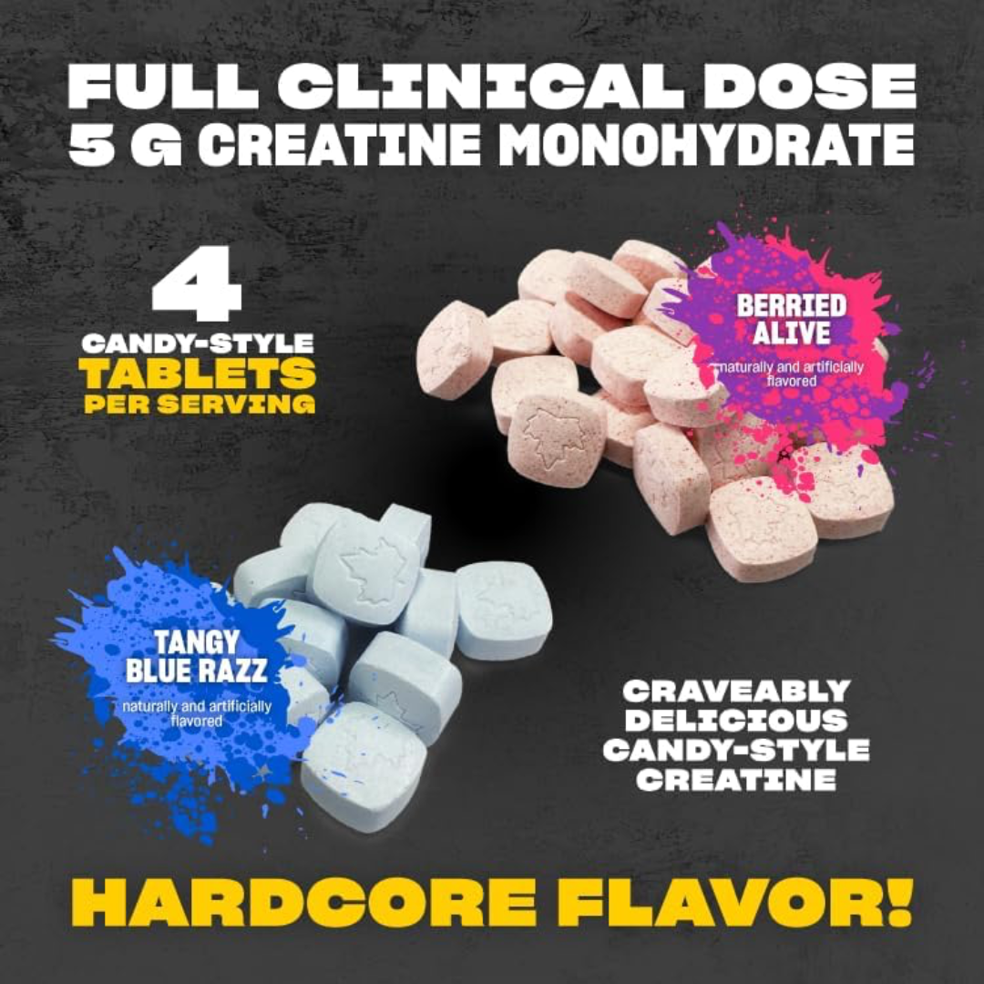 Mutant Creatine Bytz 80 Tabs Blue Razz