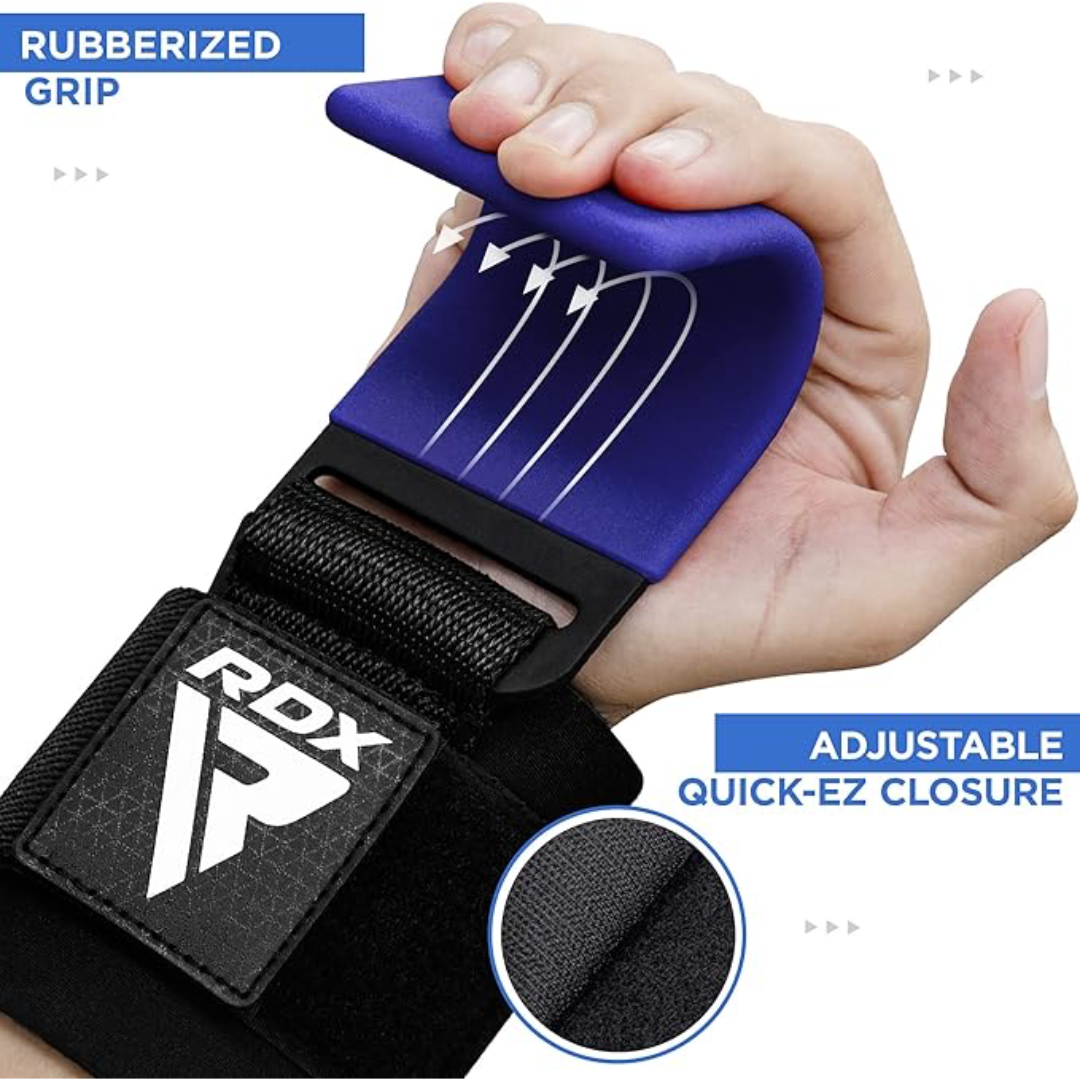 RDX Gym Hook Strap Plus Blue