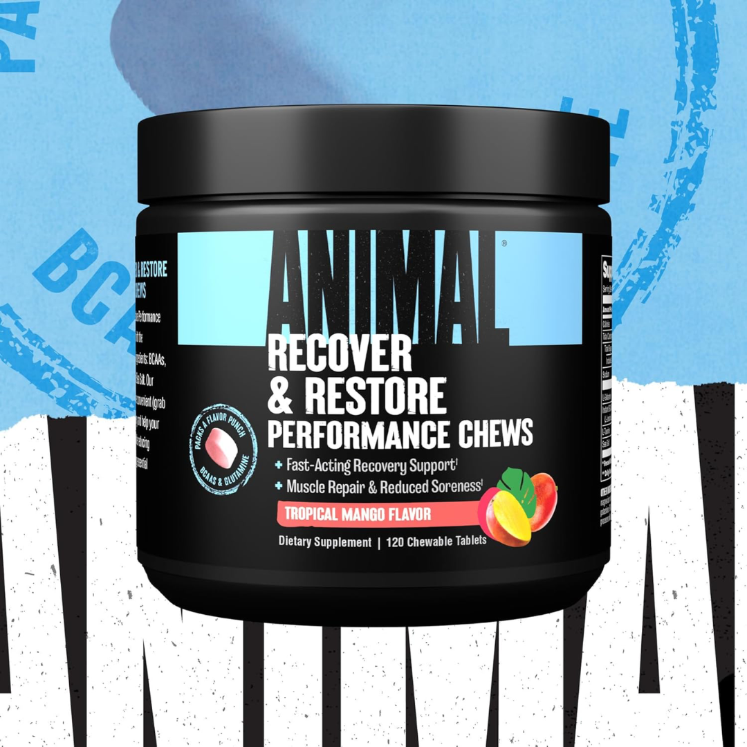 Animal Recover & Restore Performance Chews 120 Tabs Tropical Mango Flavor