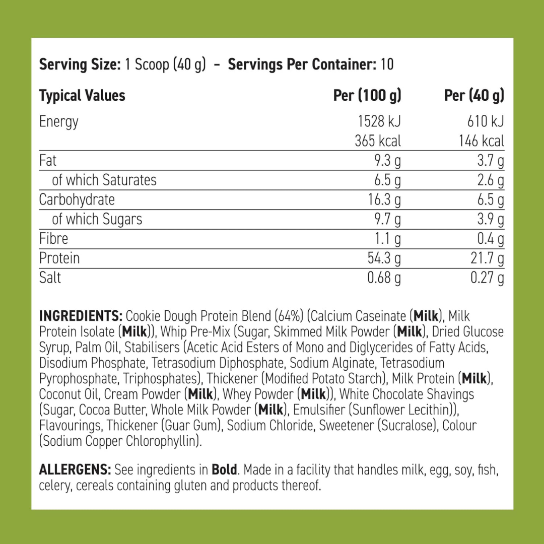 Applied Nutrition Protein Cookie Dough 400g White Choc Pistachio