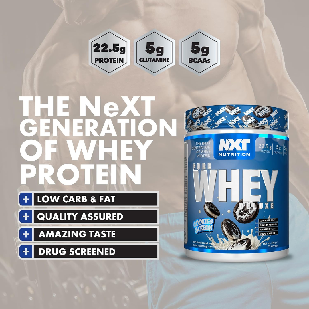 NXT Nutrition Pure Whey Deluxe 510g Cookies & Cream