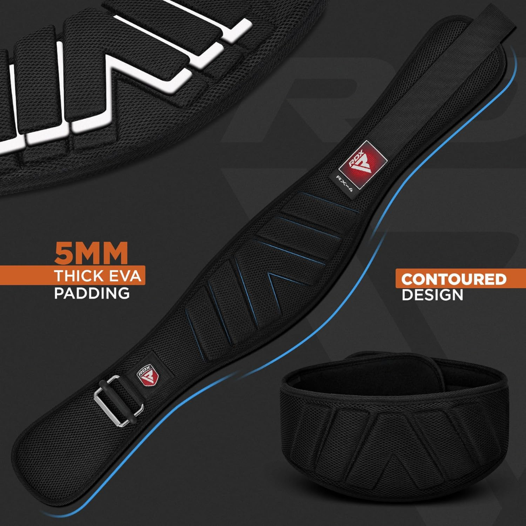 RDX Weight Lifting Belt Eva Curve Rx4 S Black