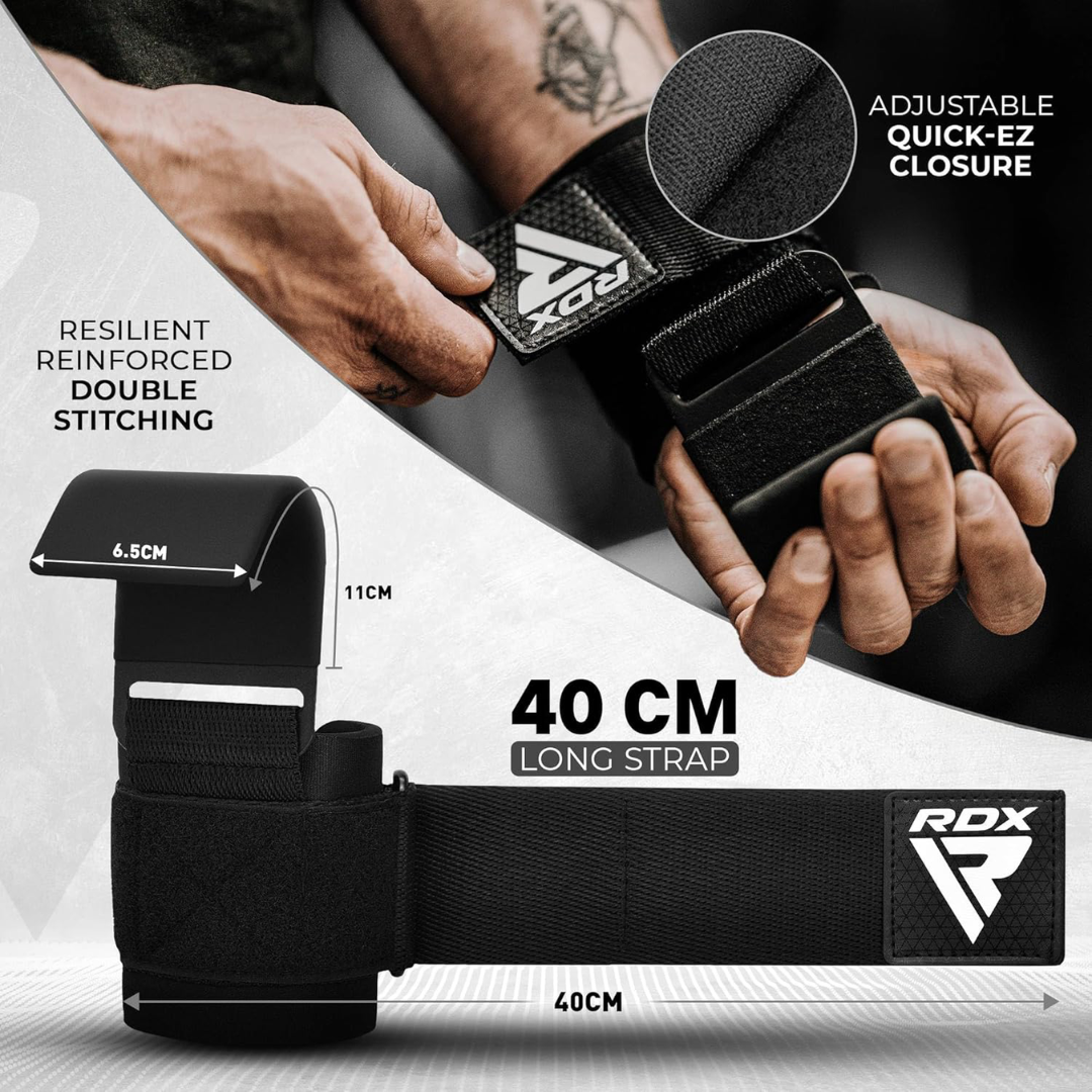 RDX Gym Hook Strap Plus Black