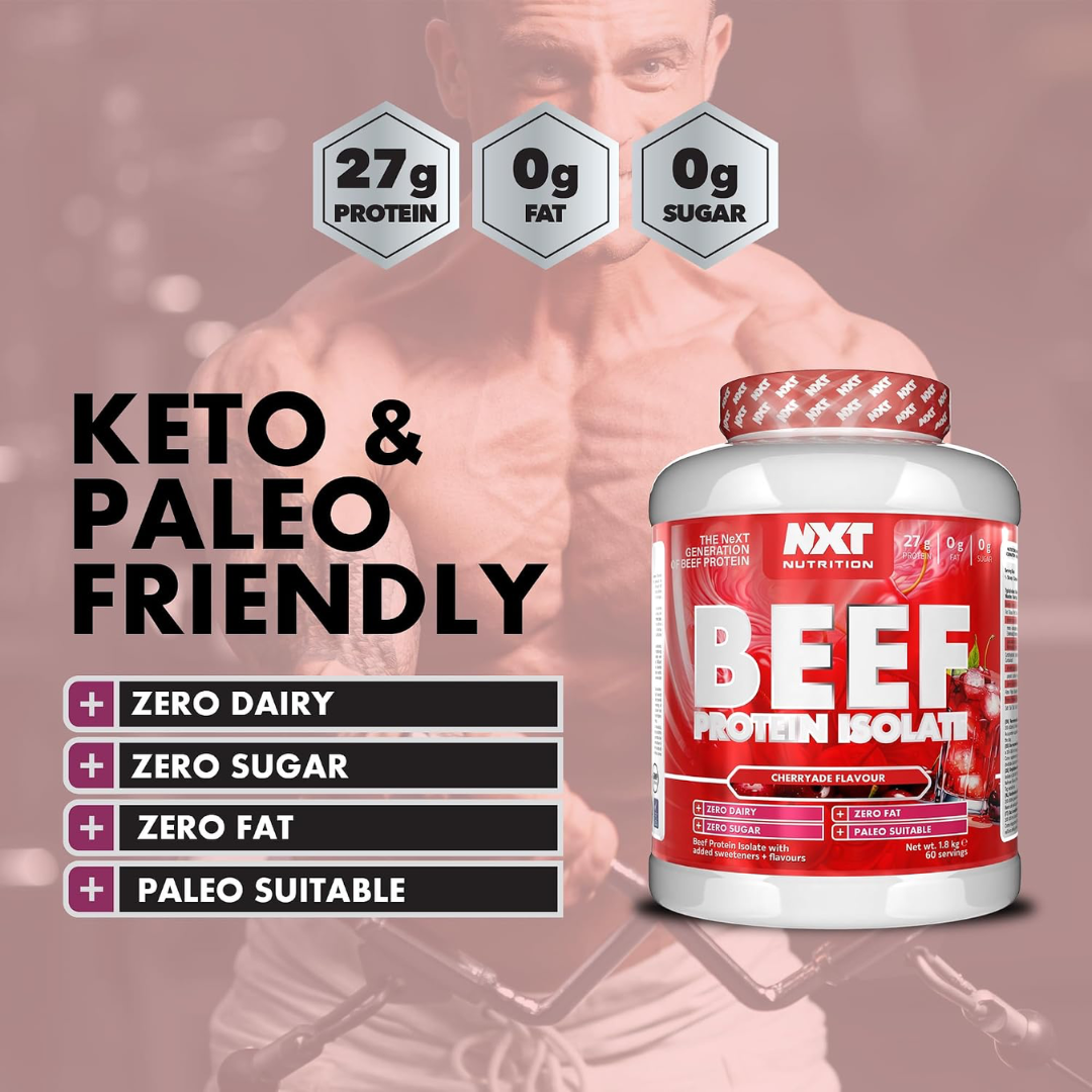 NXT Nutrition Beef Protein Isolate 1.8kg Cherryade