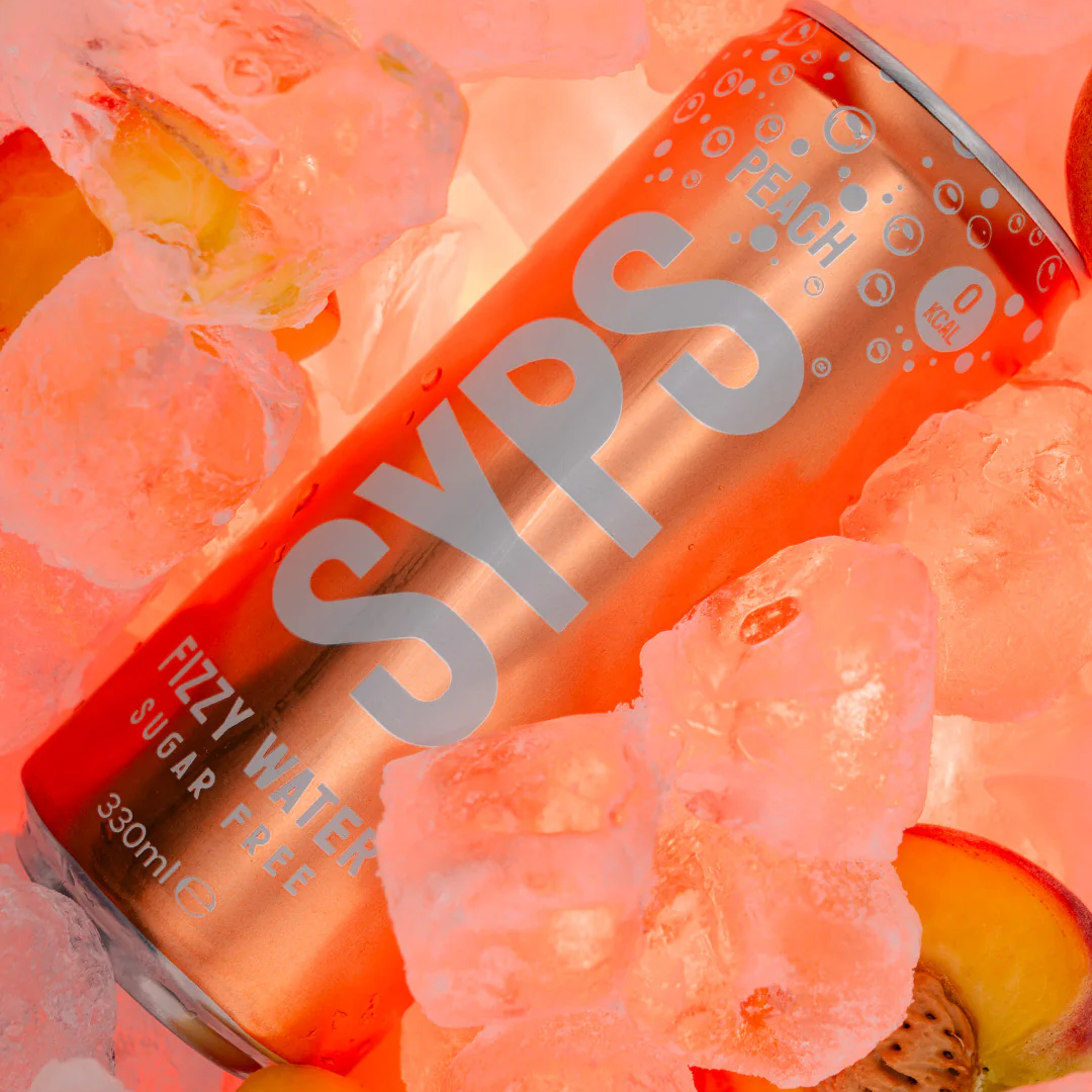 SYPS Fizzy Water 12x330ml Peach