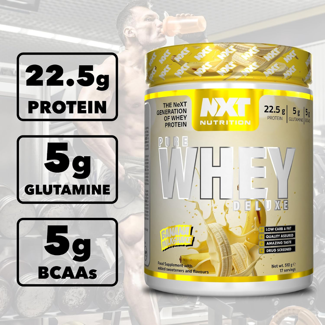 NXT Nutrition Pure Whey Deluxe 510g Banana Milkshake