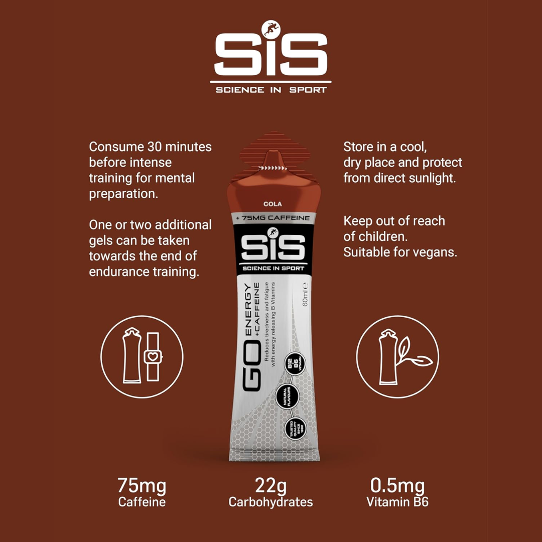 SIS (Science In Sport) Gel Go Energy + Caff 30x60ml Cola