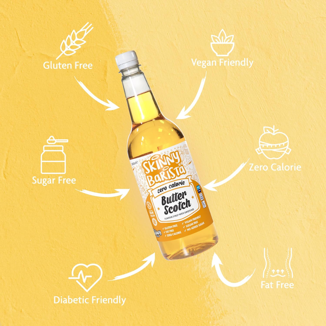 The Skinny Food Co Skinny Barista Zero Calorie Coffee Syrup 1000ml Maple (Limited Edition)