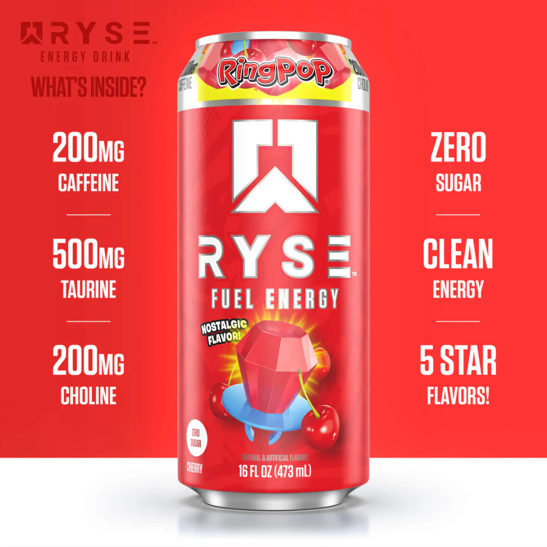 RYSE Fuel Energy 12x473ml Ring Pop Cherry
