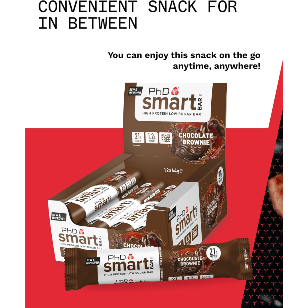 PhD Nutrition Smart Bar 12x64g Choc Brownie