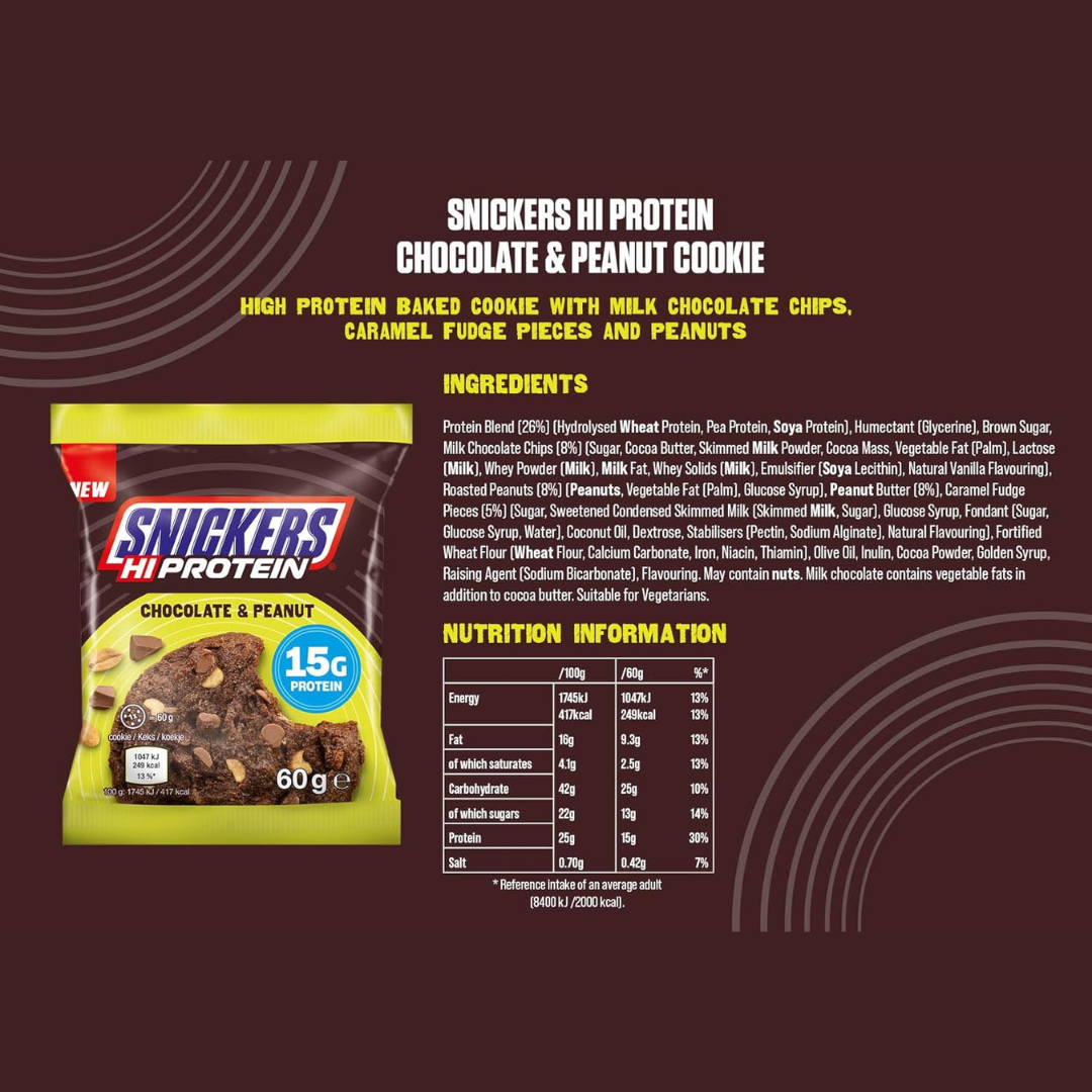 Snickers Hi Protein Cookie 60g Chocolate & Peanut