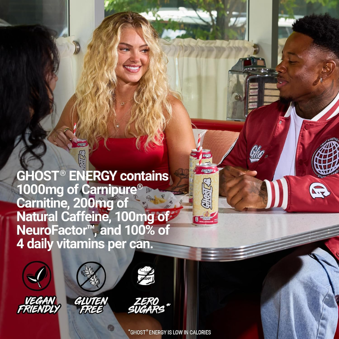 Ghost Energy Drink 12x500ml Raspberry Cream