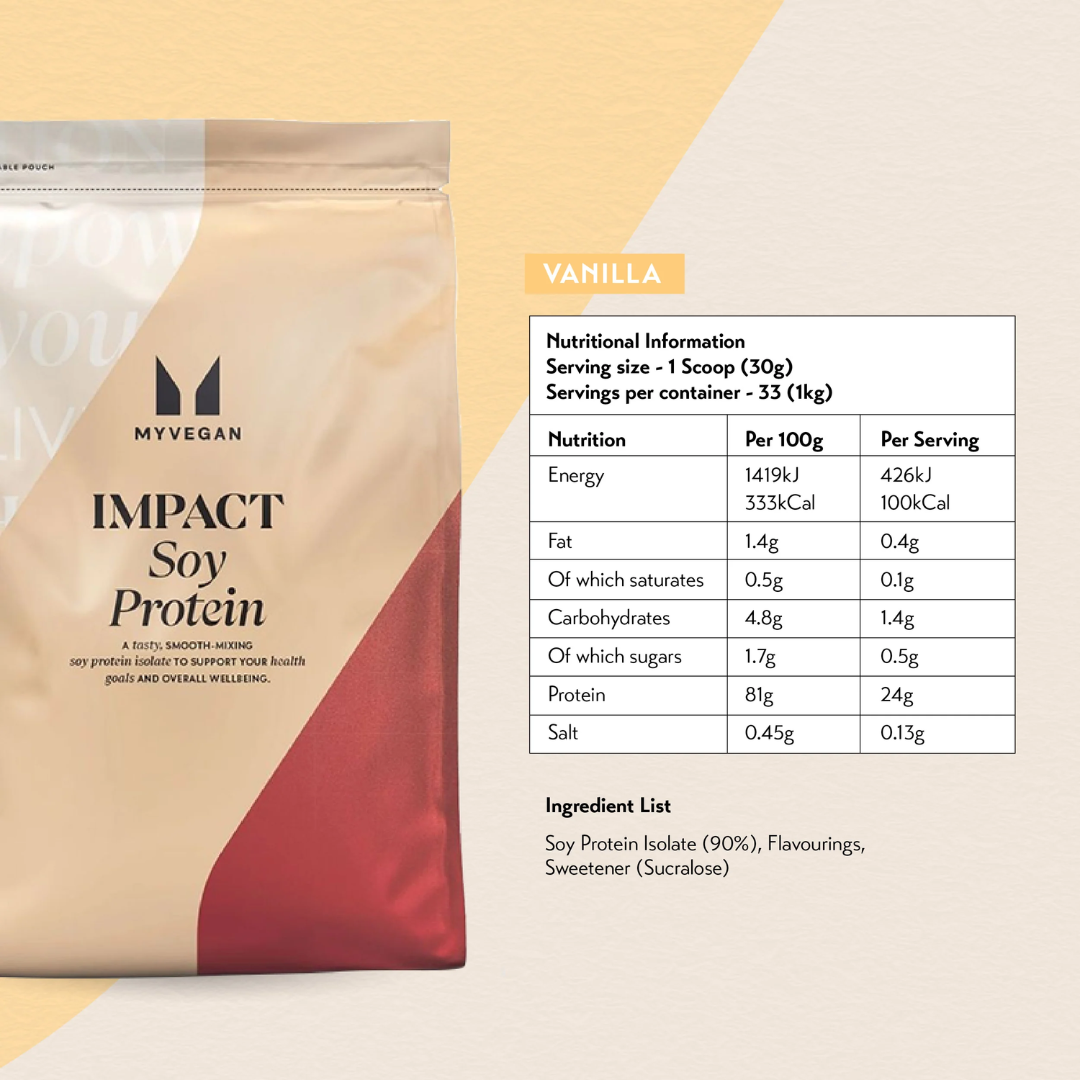 MyProtein MyVegan Impact Soy Protein 2.5kg Vanilla