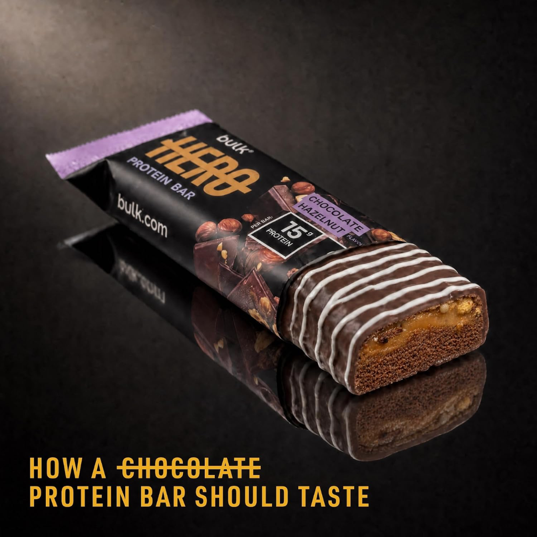 Bulk Hero Protein Bar 12x50g Chocolate Hazelnut