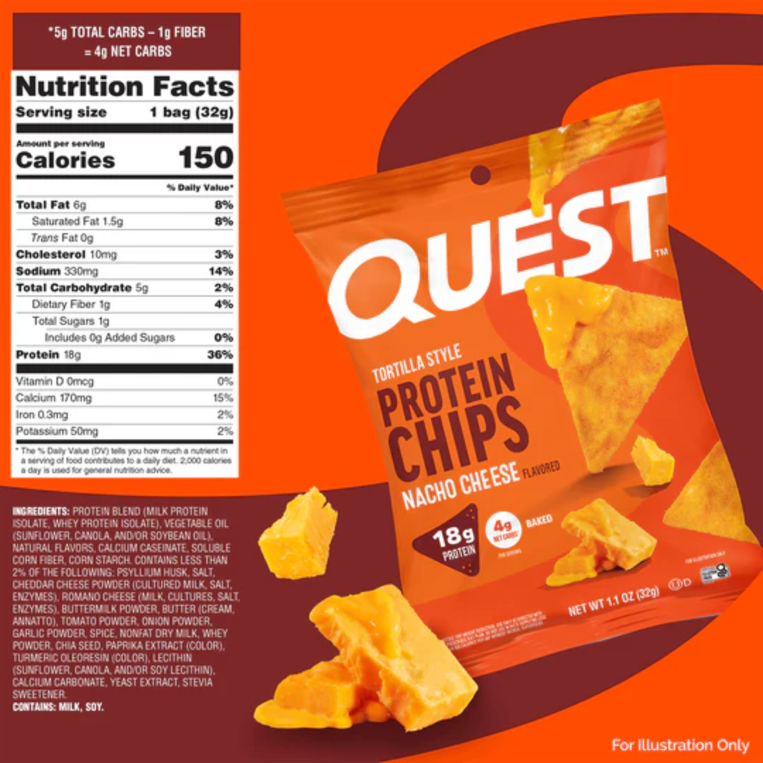 Quest Nutrition Protein Chips 8x32g Nacho