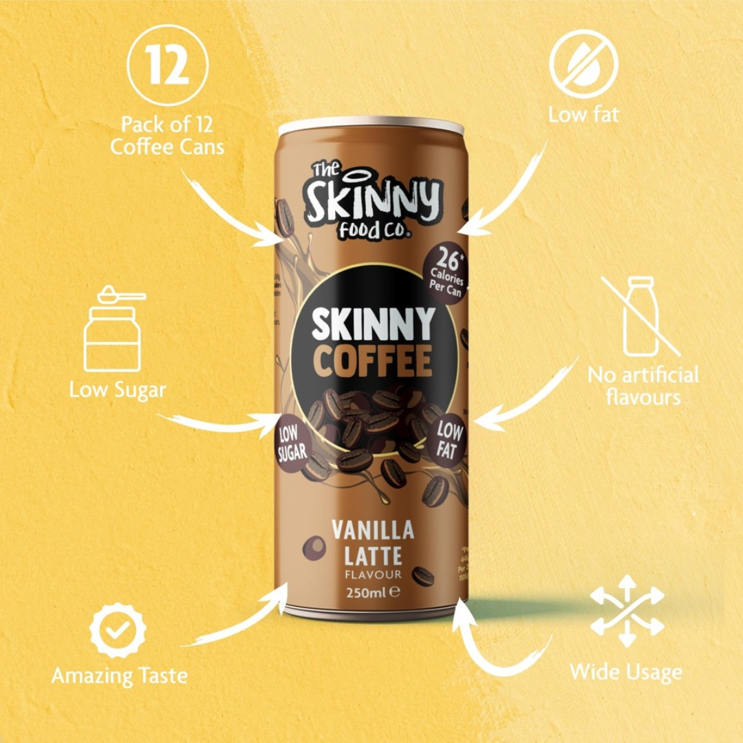 The Skinny Food Co Skinny Coffee 12x250ml Vanilla Latte