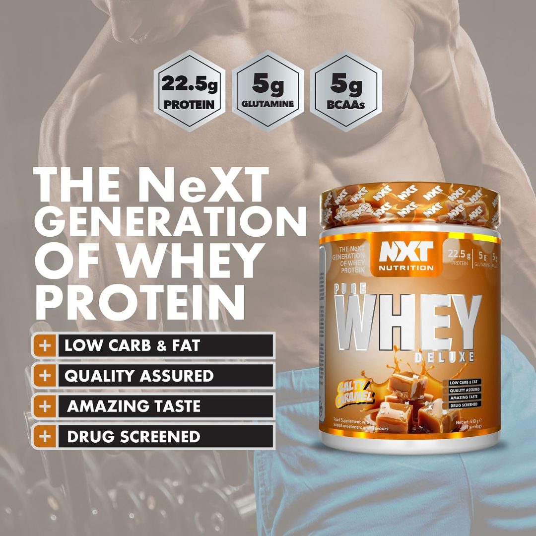 NXT Nutrition Pure Whey Deluxe 510g Salty Caramel