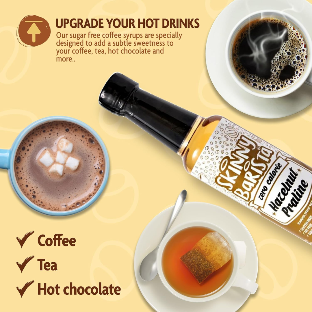 The Skinny Food Co Sugar Free Coffee Syrup 250ml Hazelnut Praline