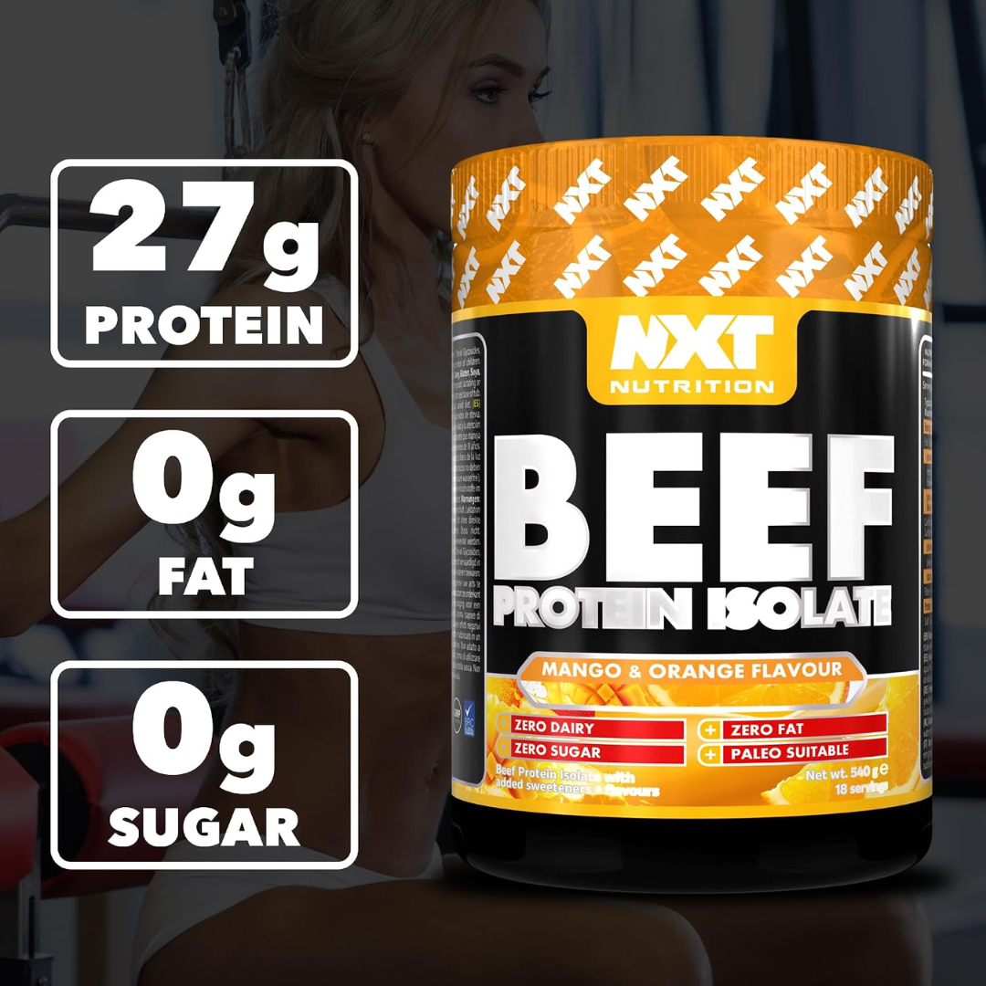 NXT Nutrition Beef Protein Isolate 540g Mango & Orange