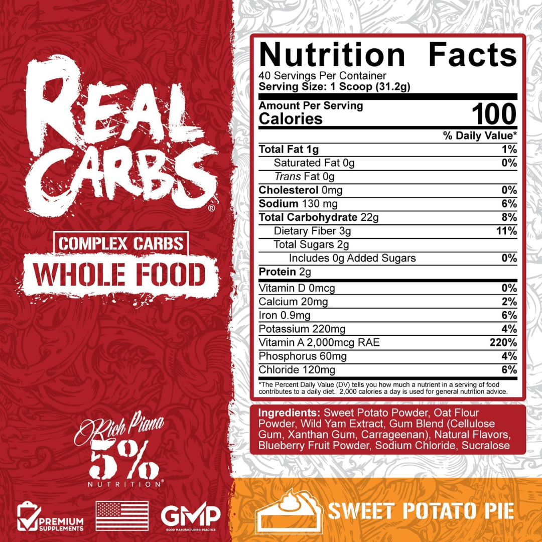 Rich Piana 5% Nutrition Real Carbs 1248g Sweet Potato Pie