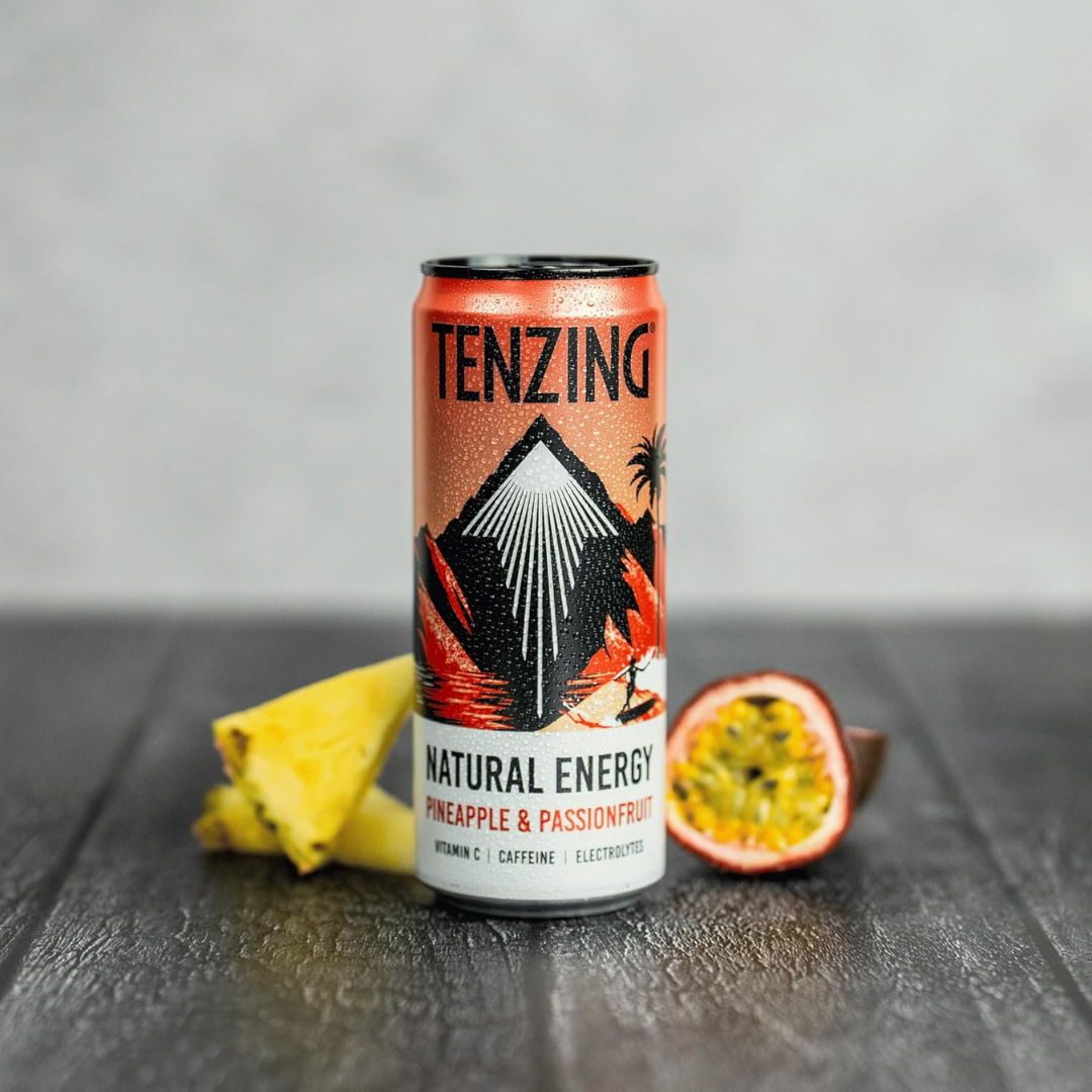 Tenzing Natural Energy 12x330ml Pineapple & Passionfruit