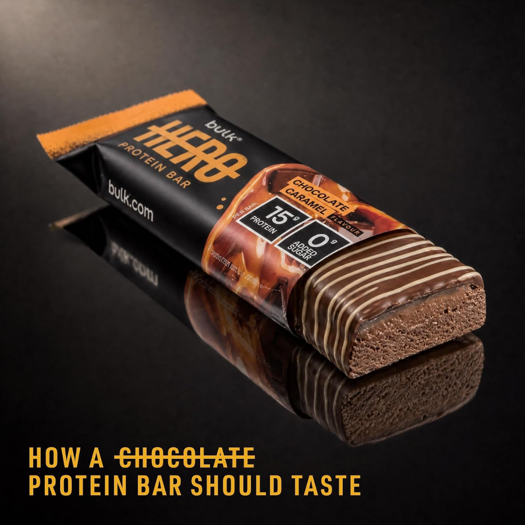 Bulk Hero Protein Bar 12x50g Chocolate Caramel