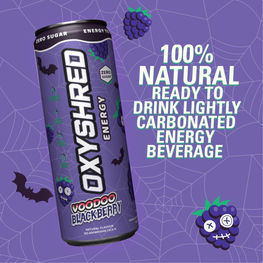 EHP Labs OxyShred Ultra Energy Drink RTD 12x355ml Voodoo Blackberry