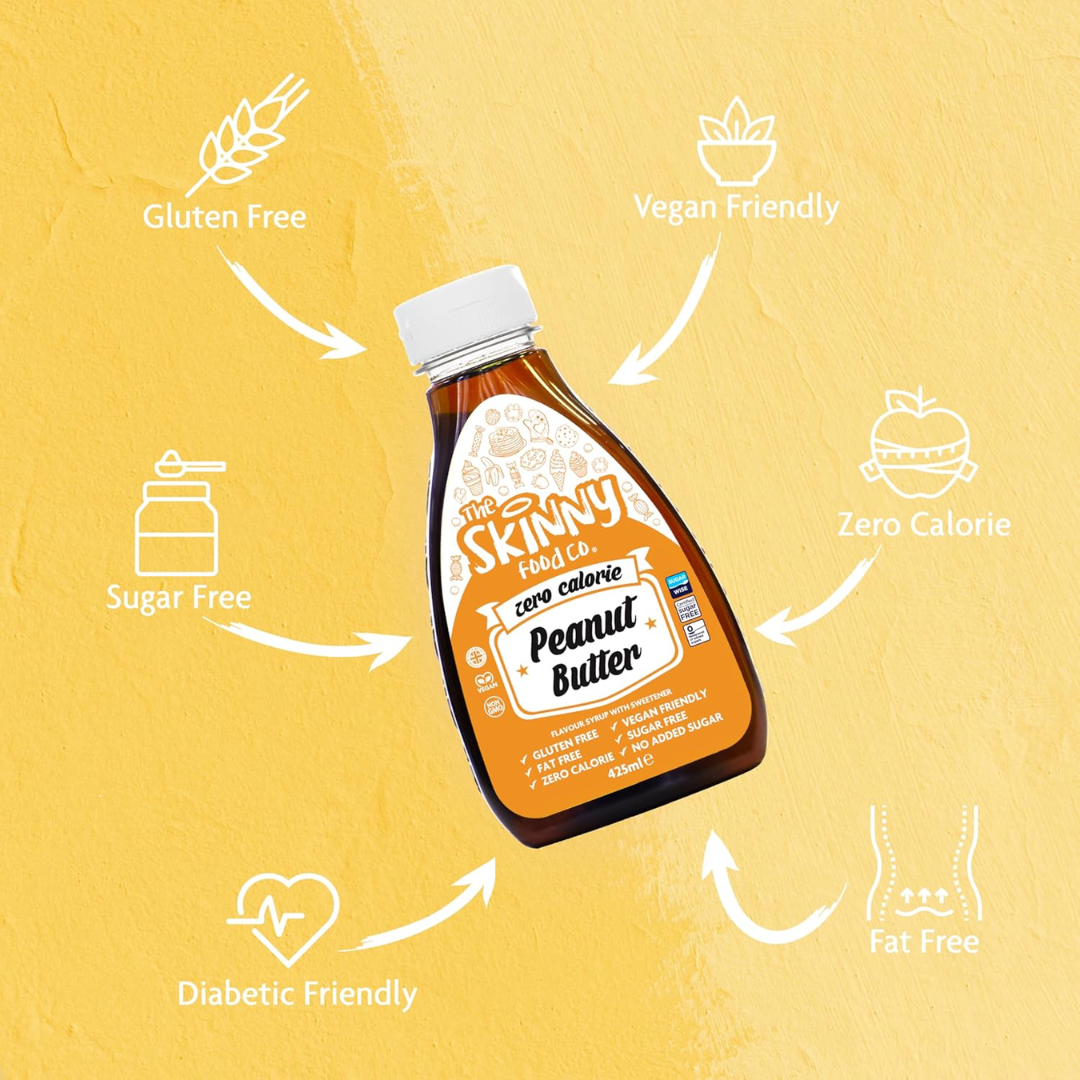 The Skinny Food Co Zero Calorie Skinny Syrup 425ml Peanut Butter