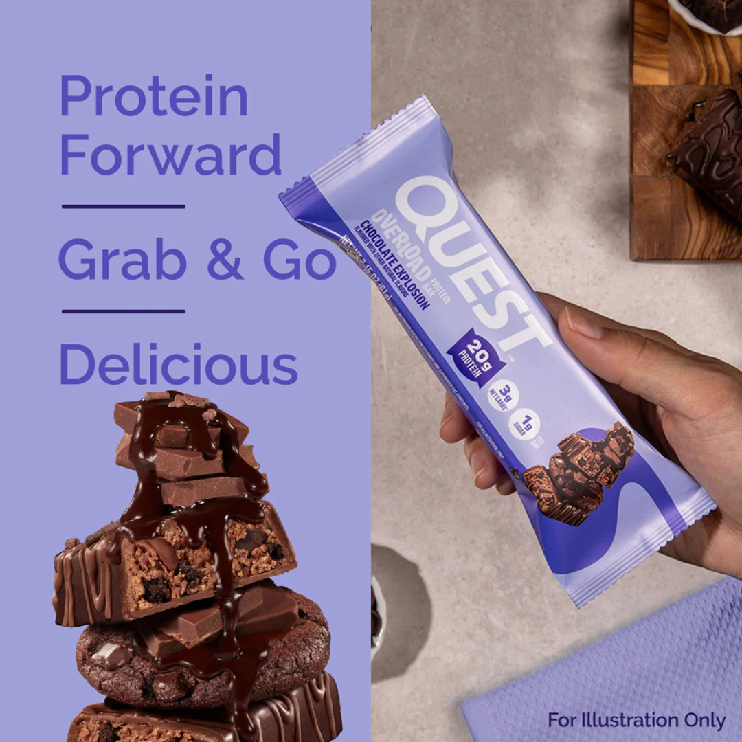 Quest Nutrition Overload Protein Bar 12x60g Chocolate Explosion
