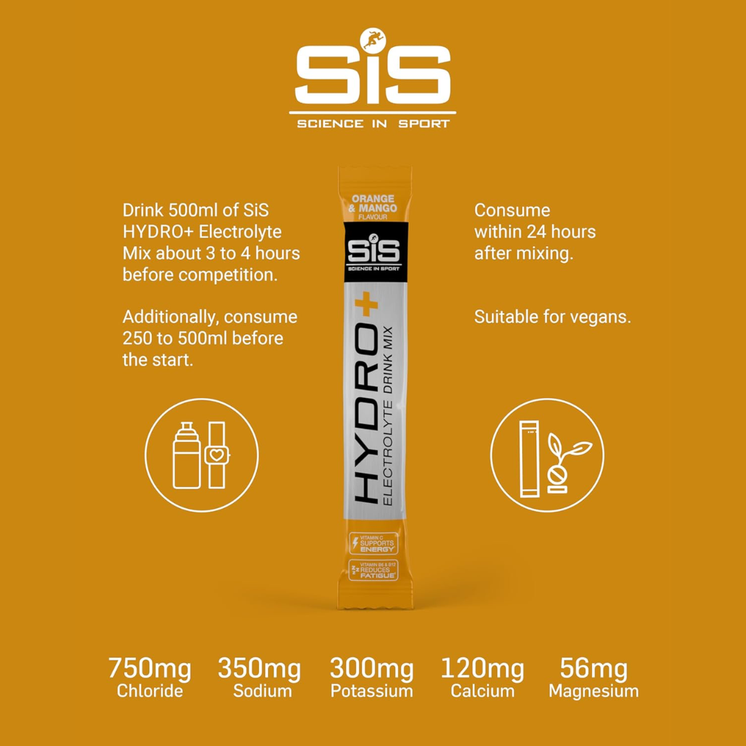 SIS (Science In Sport) Powder Hydro+ 20x4.3g Orange and Mango